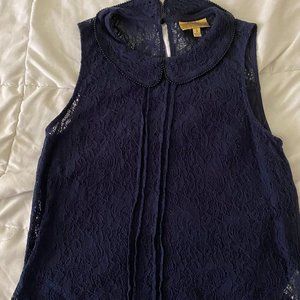 Vera Wang Navy-Blue Top